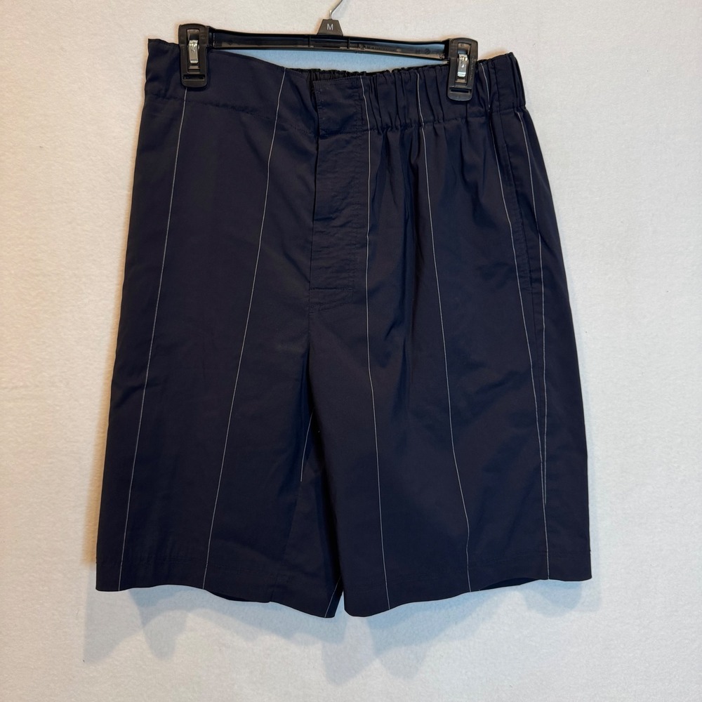 Alexander Wang Mens Black Pinstripe Wool‎ Blend Shorts Size 46 Elastic Waist 30"